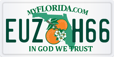 FL license plate EUZH66