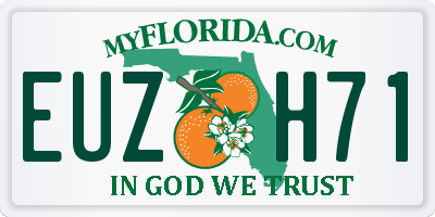 FL license plate EUZH71