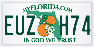 FL license plate EUZH74