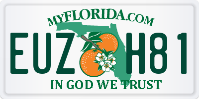 FL license plate EUZH81