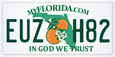 FL license plate EUZH82
