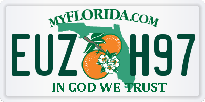 FL license plate EUZH97