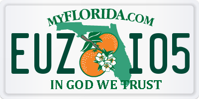 FL license plate EUZI05