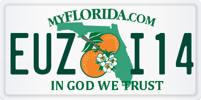 FL license plate EUZI14