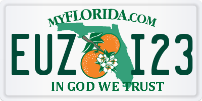 FL license plate EUZI23