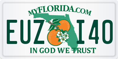 FL license plate EUZI40