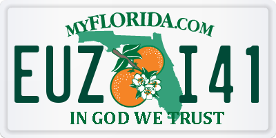 FL license plate EUZI41