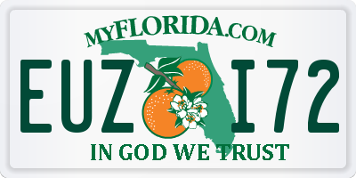 FL license plate EUZI72