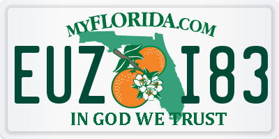 FL license plate EUZI83