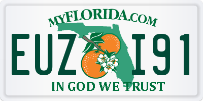 FL license plate EUZI91
