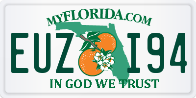 FL license plate EUZI94