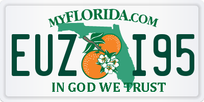 FL license plate EUZI95