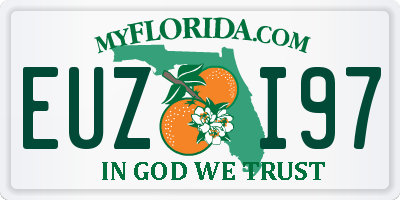FL license plate EUZI97