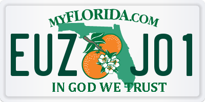 FL license plate EUZJ01