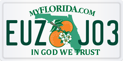 FL license plate EUZJ03