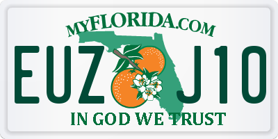 FL license plate EUZJ10