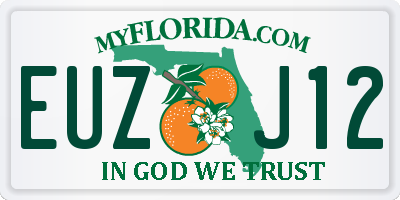FL license plate EUZJ12