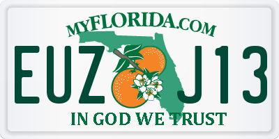 FL license plate EUZJ13