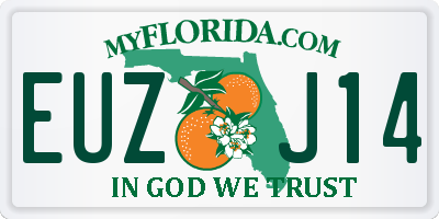 FL license plate EUZJ14