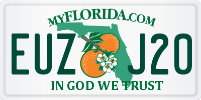 FL license plate EUZJ20