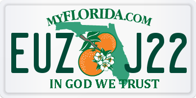 FL license plate EUZJ22