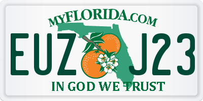 FL license plate EUZJ23