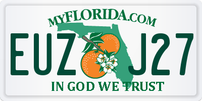FL license plate EUZJ27