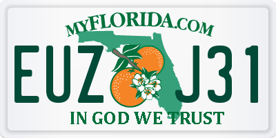 FL license plate EUZJ31