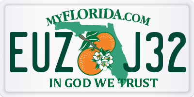 FL license plate EUZJ32