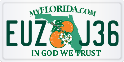 FL license plate EUZJ36