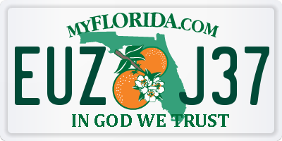FL license plate EUZJ37