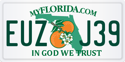 FL license plate EUZJ39
