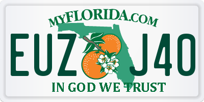 FL license plate EUZJ40