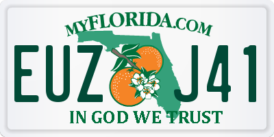 FL license plate EUZJ41