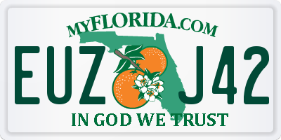 FL license plate EUZJ42