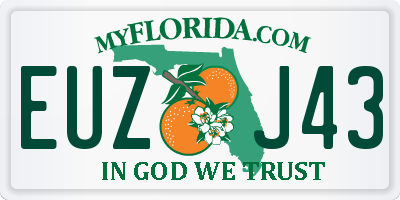 FL license plate EUZJ43