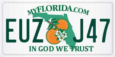 FL license plate EUZJ47