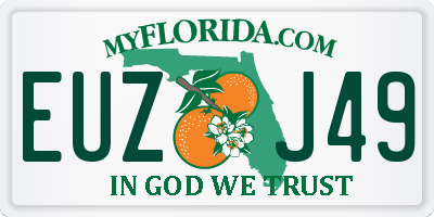 FL license plate EUZJ49
