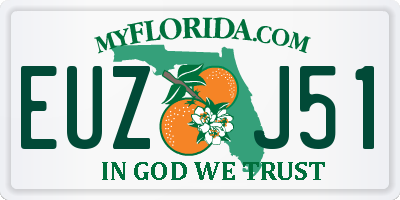FL license plate EUZJ51