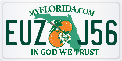 FL license plate EUZJ56