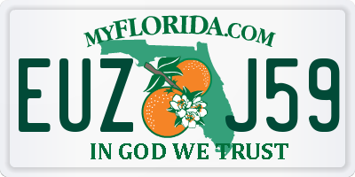 FL license plate EUZJ59
