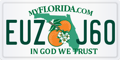 FL license plate EUZJ60