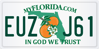 FL license plate EUZJ61
