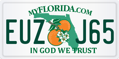 FL license plate EUZJ65