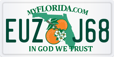 FL license plate EUZJ68