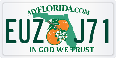 FL license plate EUZJ71