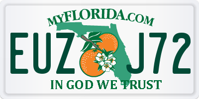 FL license plate EUZJ72
