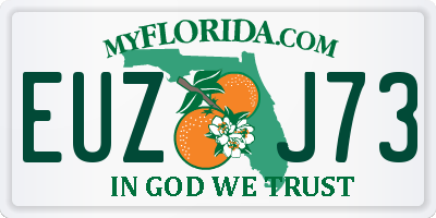 FL license plate EUZJ73