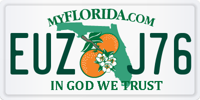 FL license plate EUZJ76