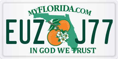 FL license plate EUZJ77
